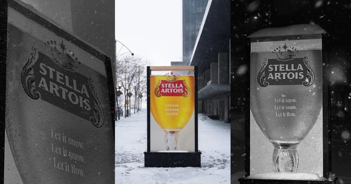 Stella Artois перетворила сніг у Торонто на піну для гігантського келиха пива
