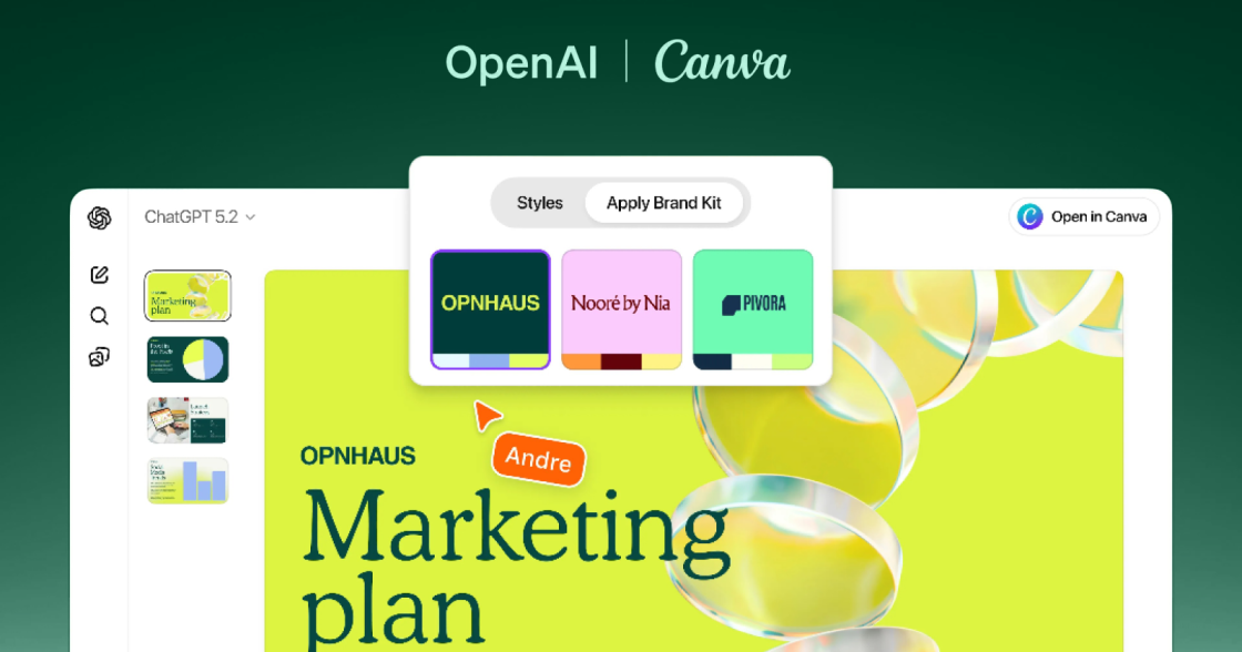 У ChatGPT тепер можна створювати дизайни Canva у фірмовому стилі власного бренду
