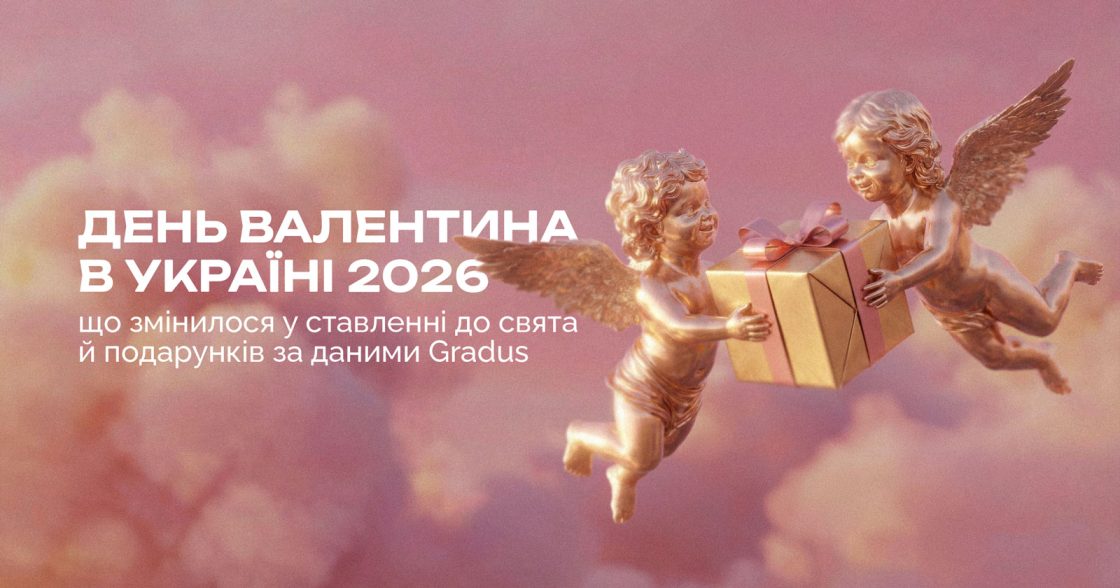 День Валентина в Україні 2026 — що змінилося у ставленні до свята й подарунків за даними Gradus
