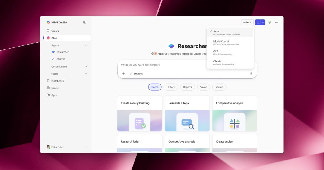 Researcher у Microsoft 365 Copilot тепер працює з кількома ШІ-моделями водночас