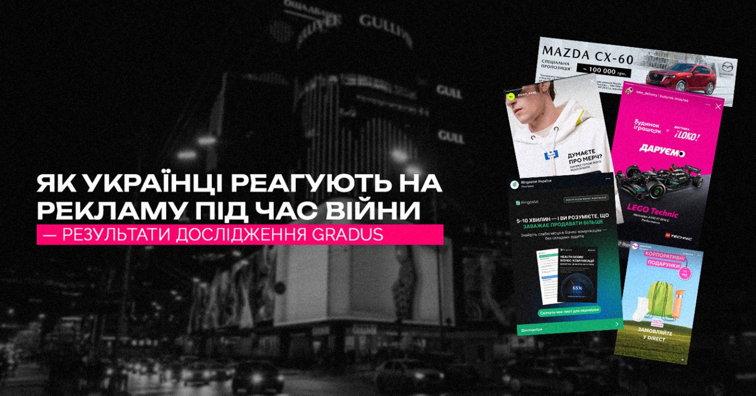 Як українці реагують на рекламу під час війни — результати дослідження Gradus