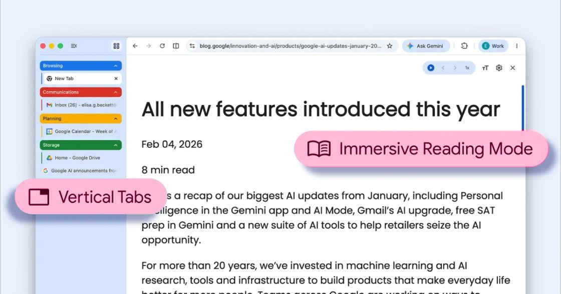 Google Chrome додав вертикальні вкладки для роботи з великою кількістю сторінок