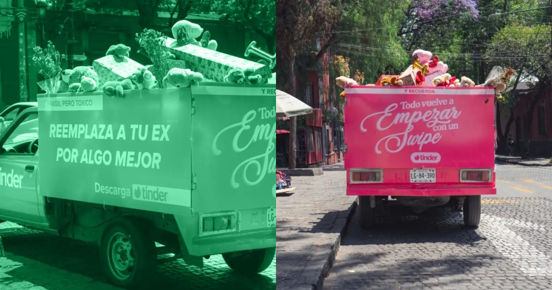 Tinder запустив у Мехіко мобільний контейнер, в який можна скидувати речі колишніх