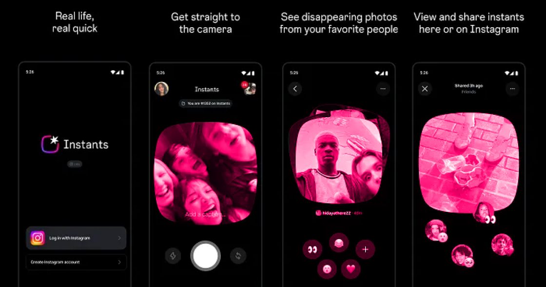 Meta тестує окремий застосунок Instants для обміну зникаючими фото