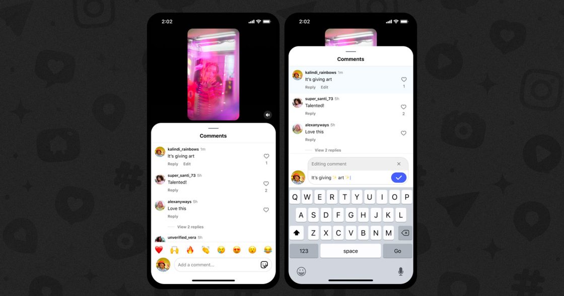 В Instagram тепер можна редагувати коментарі із обмеженням у 15 хвилин
