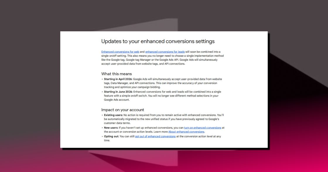 Google Ads об’єднає розширене відстеження конверсій на сайті й для лідів в одну функцію