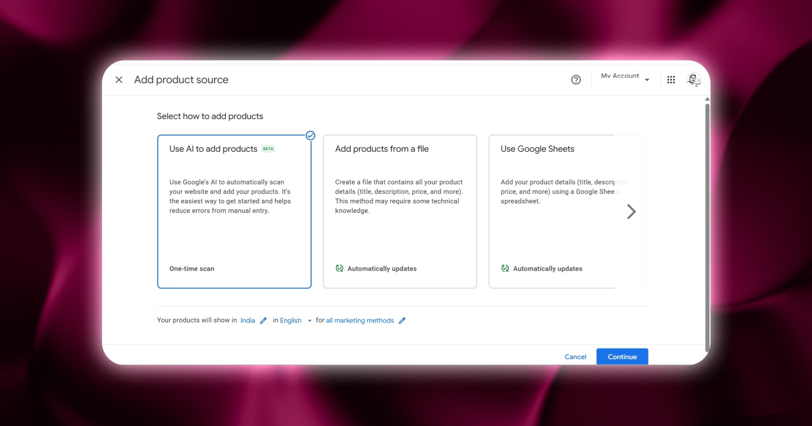 Google Ads додав функцію автоматичного імпорту товарів через ШІ