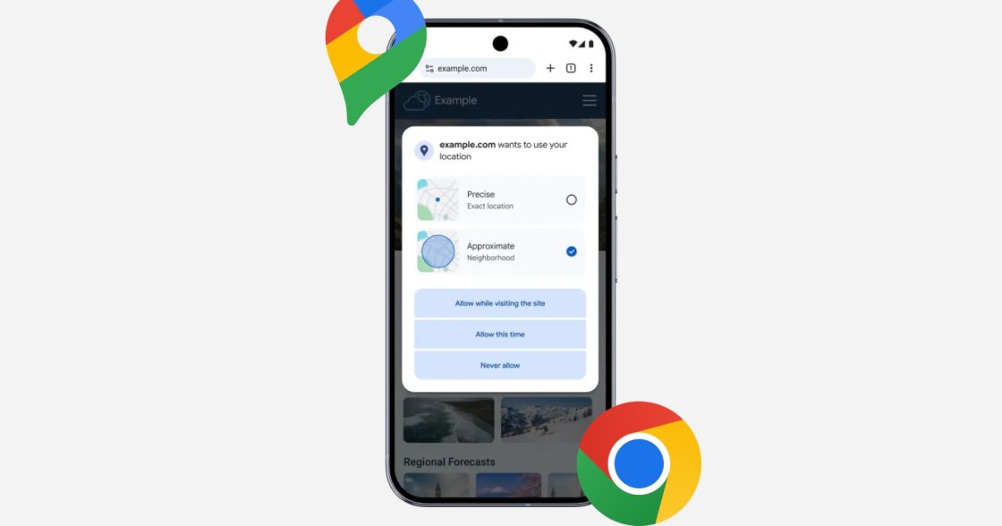 Chrome для Android дозволив ділитися приблизною геолокацією замість точної