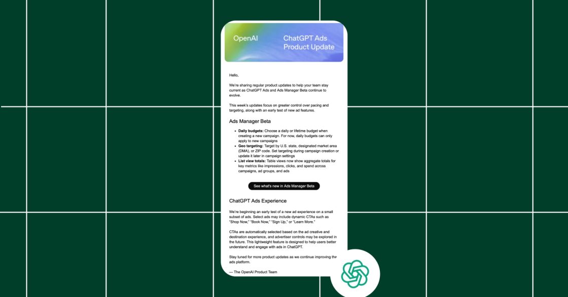 OpenAI додала нові налаштування реклами в ChatGPT — з денними бюджетами та геотаргетингом
