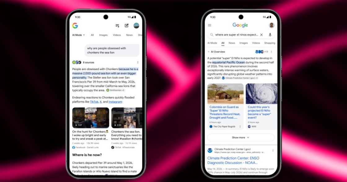 Google додає нові каруселі в AI Mode і AI Overviews