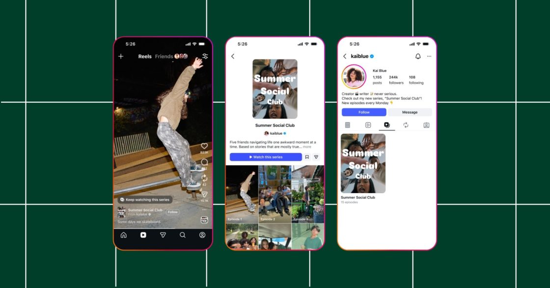Instagram і Facebook дозволять об’єднувати Reels у серії з окремими епізодами