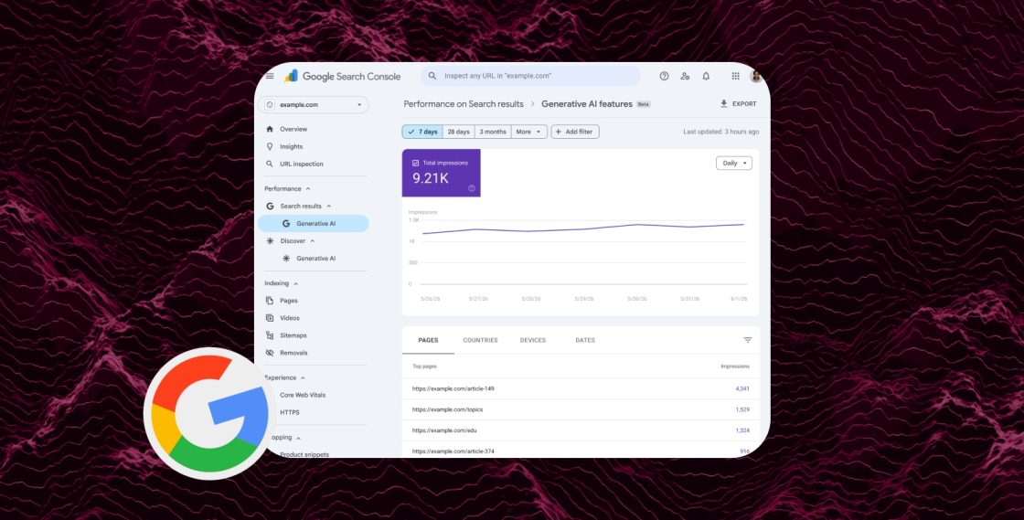 Google Search Console почала показувати статистику для AI Overviews і AI Mode та тестує кнопку відмови від ШІ-видачі
