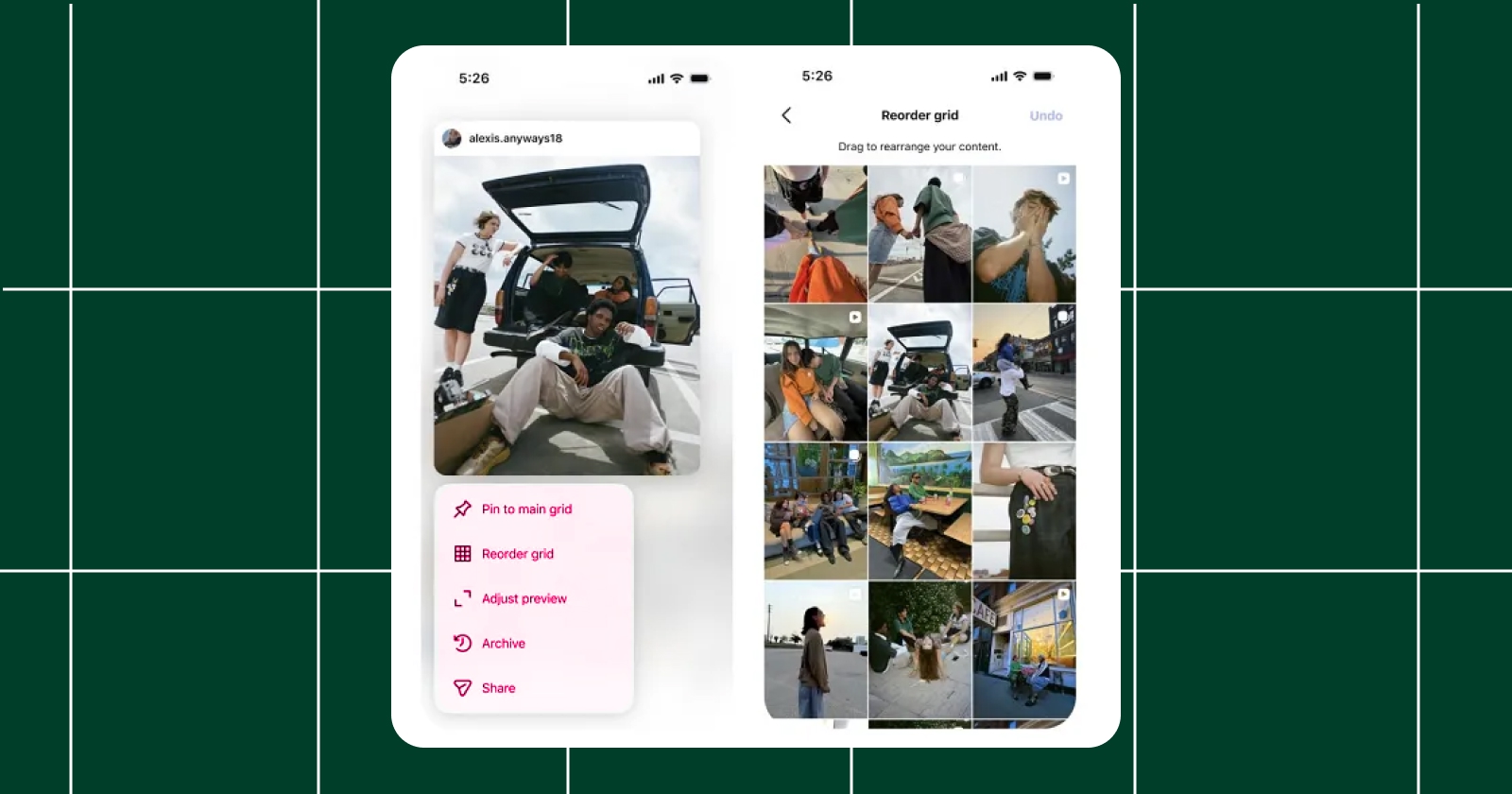 Instagram запустила функцію зміни порядку постів у профілі для всіх користувачів