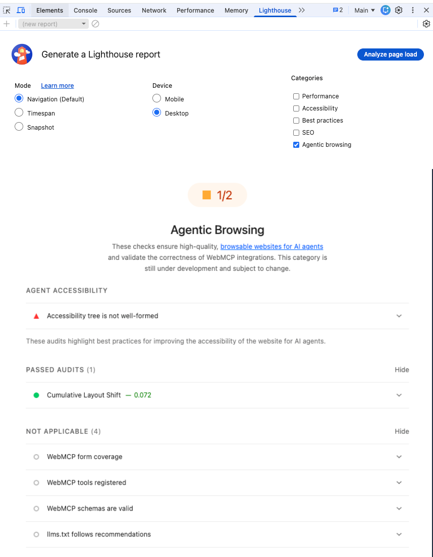 Фото: Що таке Agentic Browsing у PageSpeed Insights і чому бізнесу варто за ним стежити