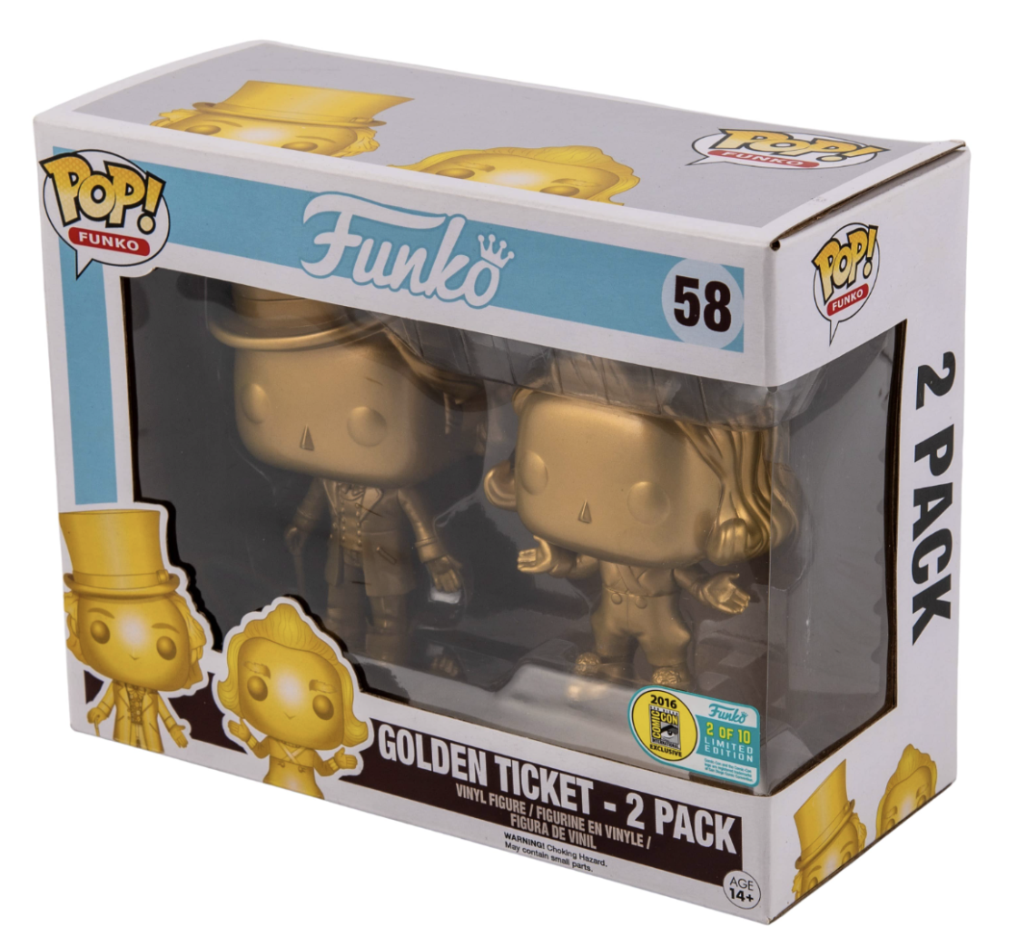 Willy Wonka Golden Ticket 2-Pack