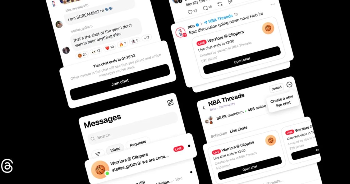 Threads розширила Live Chats: з’явилися переклад, співведучі та нові інструменти для модерації