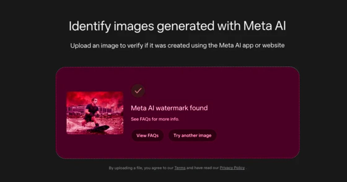 Meta запустила інструмент для перевірки ШІ-зображень і відео, створених у Muse Image