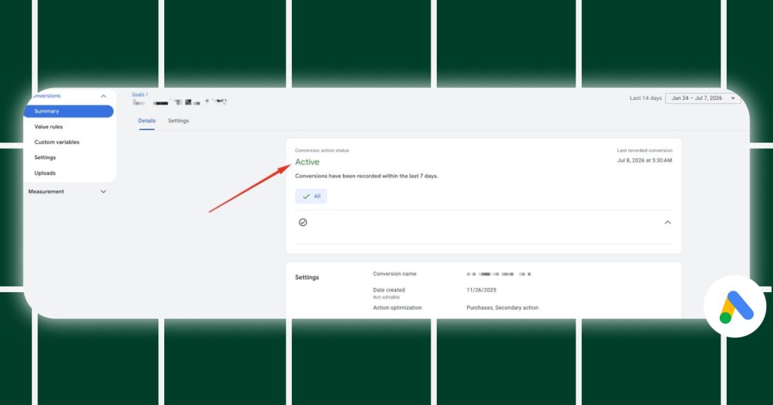 Google Ads почала показувати час останнього спрацювання тега конверсій