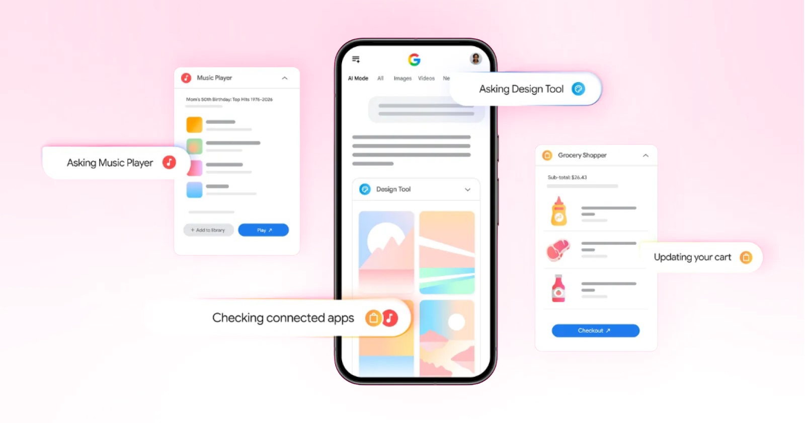 Google AI Mode навчився виконувати дії у Canva, YouTube та Instacart